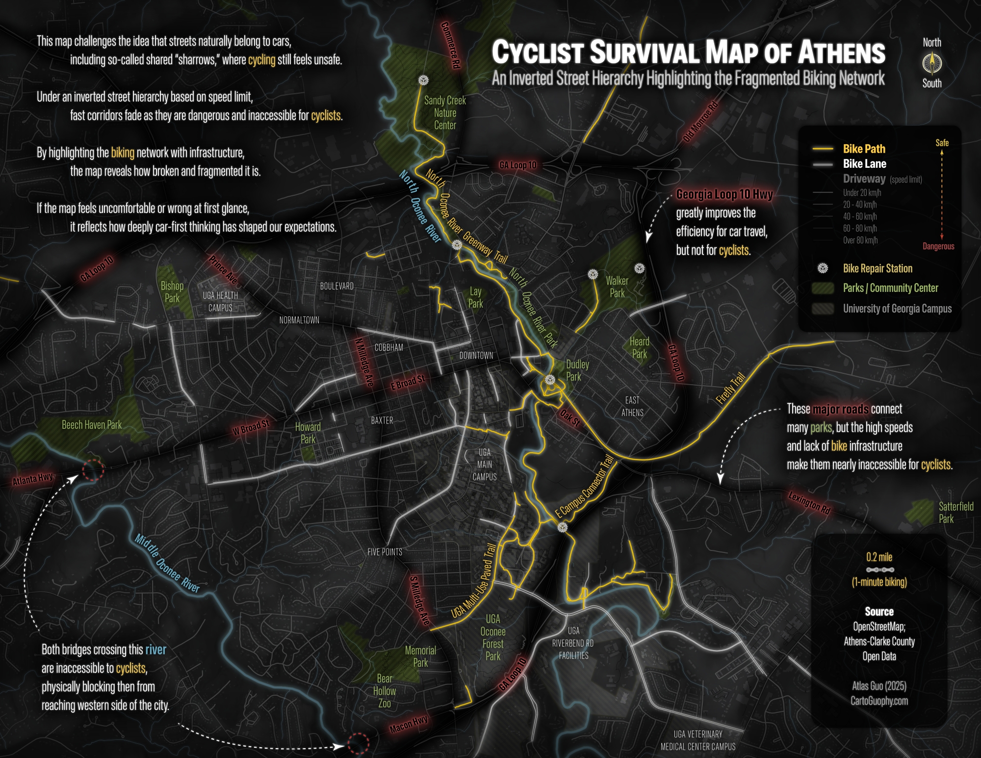 Cyclist Survival Map of Athens preview