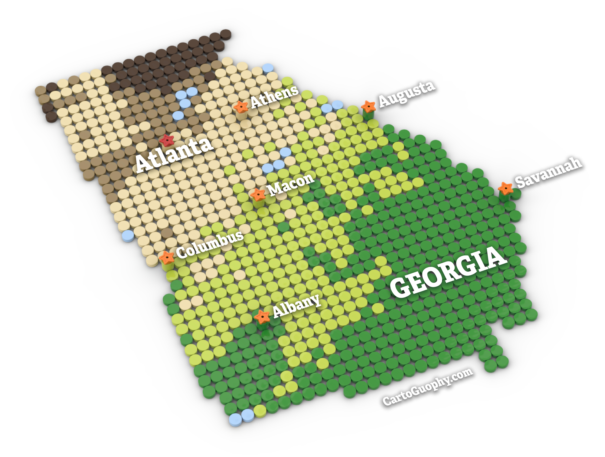 Lego Georgia 3d image
