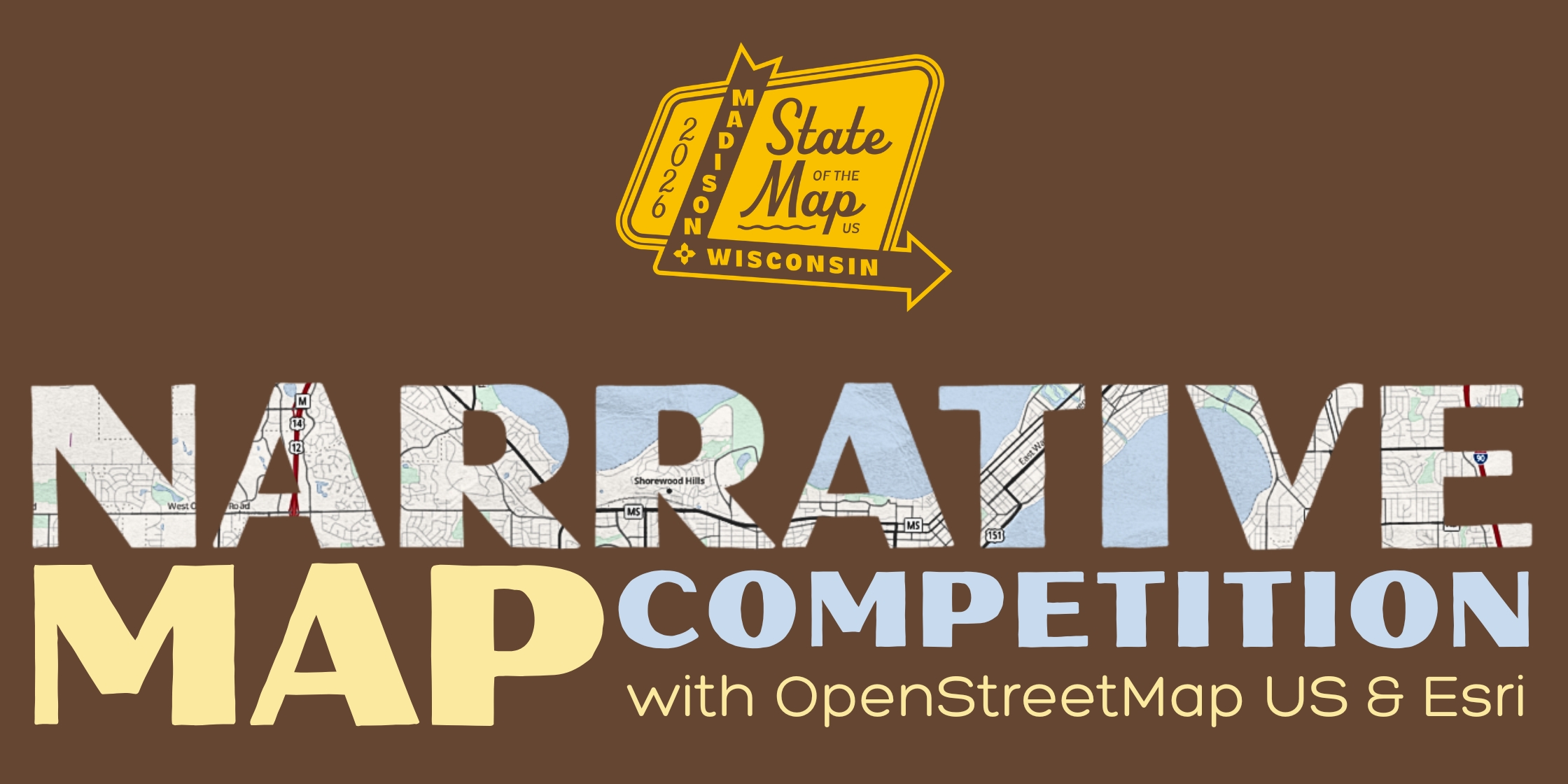 State of the Map US 2026 Narrative Map Competition graphic