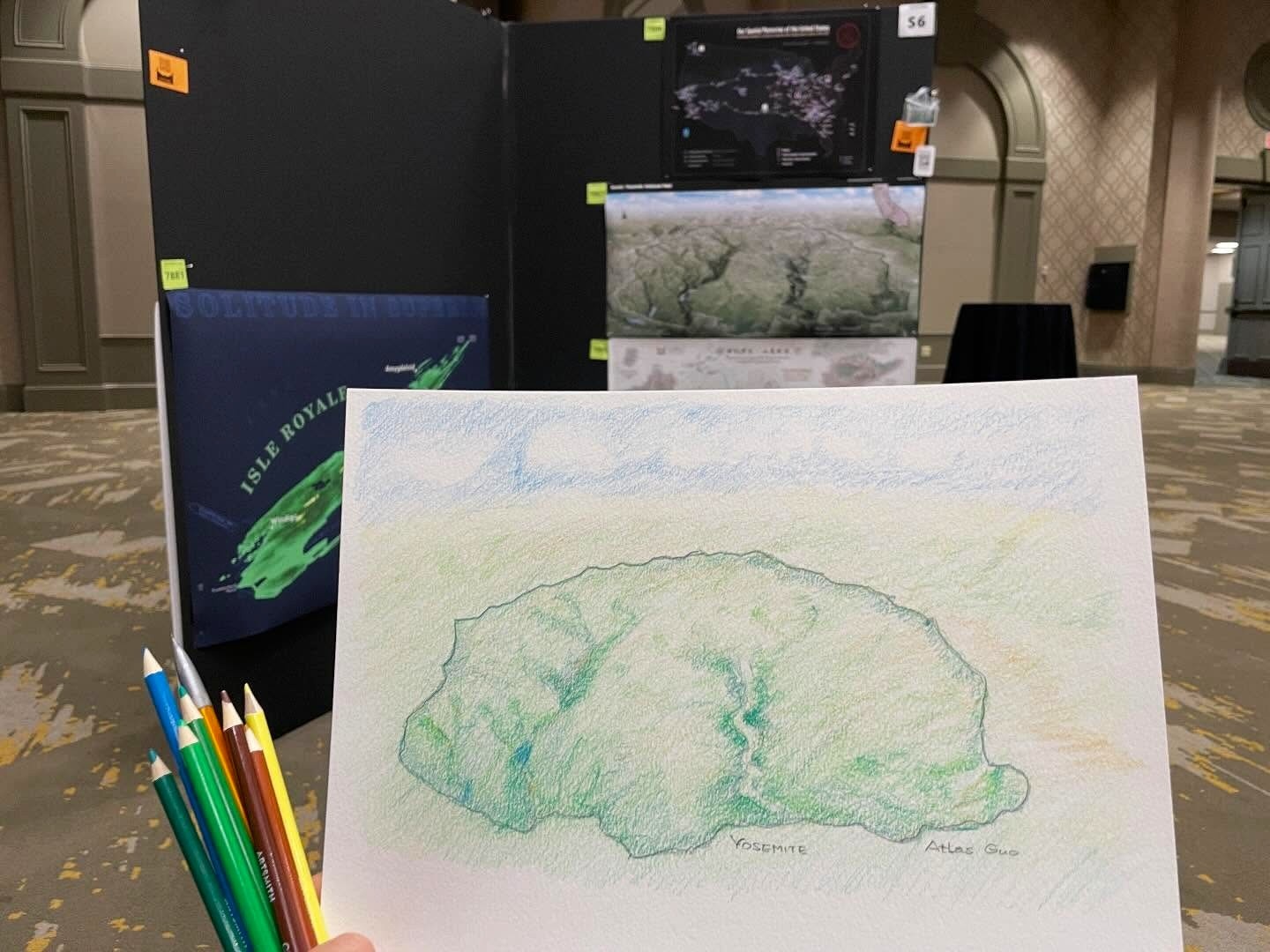 Watercolor Yosemite Pencil image